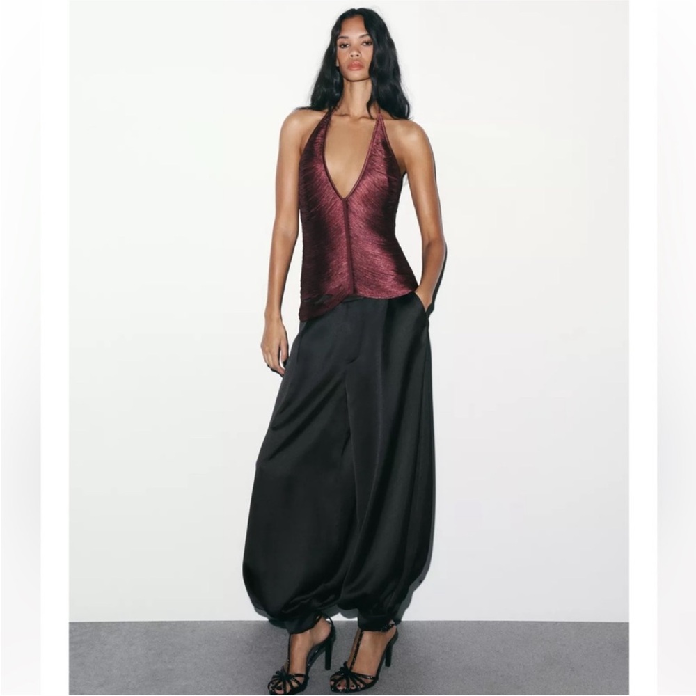 Zara fringe halter top